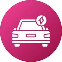 estilo de icono de coche eléctrico vector