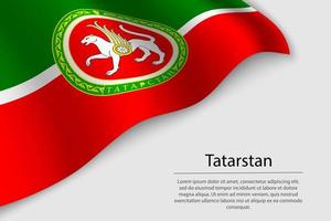 Wave flag of Tatarstan is a region of Russia vector