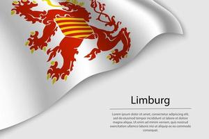 Wave flag of Limburg is a region of Belgium vector