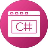 C Sharp Icon Style vector