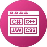Coding Language Icon Style vector