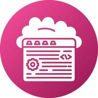 Cloud Coding Icon Style vector