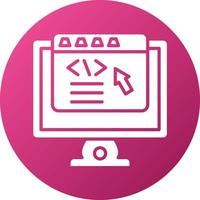 estilo de icono de desarrollo frontend vector