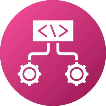 estilo de icono de configuración de código vector