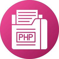 estilo de icono de archivo php vector