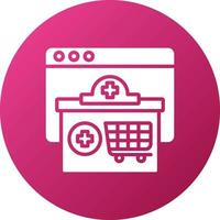 Medical Ecommerce Website Icon Style vector