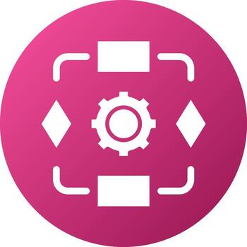 estilo de icono de algoritmo vector