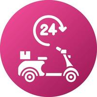 24 Hours Delivery Icon Style vector