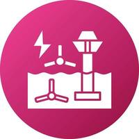 Tidal Power Icon Style vector