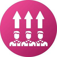 estilo de icono de recursos humanos vector