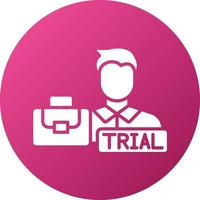 Job Trial Icon Style vector