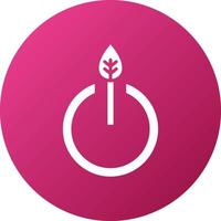 Eco Power Button Icon Style vector