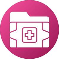 estilo de icono de carpeta médica vector