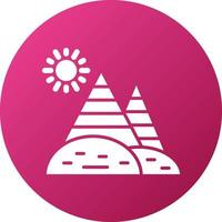 Desert Pyramids Icon Style vector