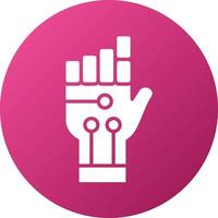 Robot Hand Icon Style vector