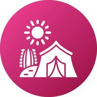 Desert Camp Icon Style vector