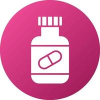 Pills Bottle Icon Style vector