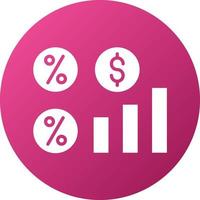 Interest Rates Icon Style vector