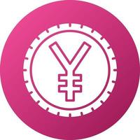 Chinese Yuan Icon Style vector