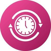 estilo de icono de tiempo de trabajo vector