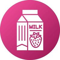 Strawberry Milk Icon Style vector