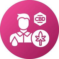 Cbd Oil Users Icon Style vector