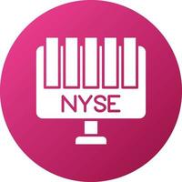 bolsa de Nueva York icono estilo vector