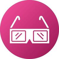 estilo de icono de gafas 3d vector