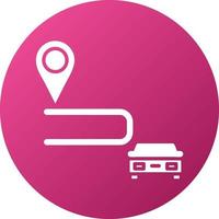 Driving Route Icon Style vector