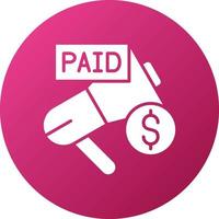 Paid Promotion Icon Style vector