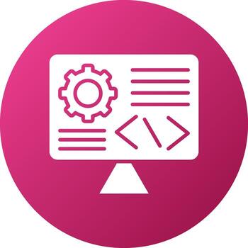 Custom Coding Icon Style vector
