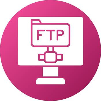 Ftp Protocol Icon Style vector