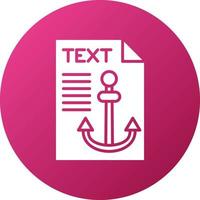 Anchor Text Icon Style vector