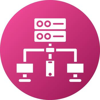 Database Network Icon Style vector