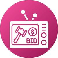 Live Bidding Icon Style vector