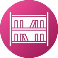 Bookshelf Icon Style vector