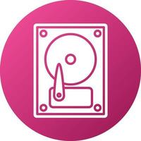 Hard Disk Icon Style vector