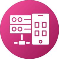 Smartphone Database Icon Style vector
