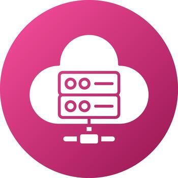 estilo de icono de base de datos en la nube vector