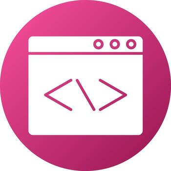 Web Coding Icon Style vector