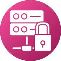 Database Lock Icon Style vector