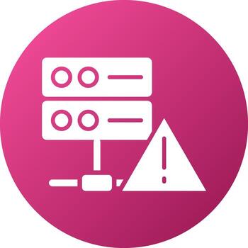 Database Alert Icon Style vector