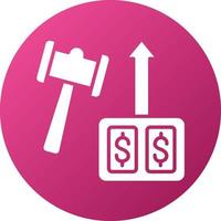 Auction Fundraiser Icon Style vector