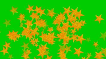 Stars extraction on green screen background motion graphic effect. video