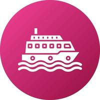 estilo de icono de ferry vector