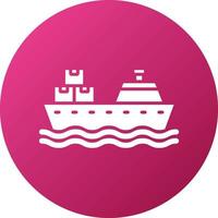 Cargo Ship Icon Style vector