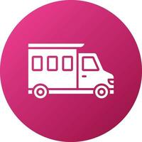 estilo de icono de autocaravana vector