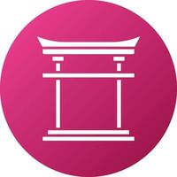 Torii Gate Icon Style vector