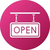 Open Tag Icon Style vector