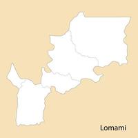 High Quality map of Lomami is a region of DR Congo vector